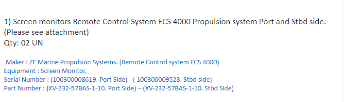 【询价】船舶备件—系统端口（CK-J20240625-18）询价-泰州昌宽社区-报价采购-船用采购网-船舶物料采购-船务服务-一站式船用设备供应服务