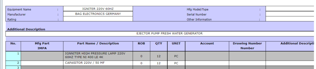 【询价】船舶备件—高压灯/电容器（CK-R20240624-05）询价-泰州昌宽社区-报价采购-船用采购网-船舶物料采购-船务服务-一站式船用设备供应服务