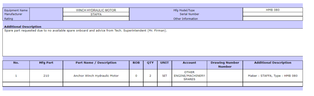 【询价】船舶备件—锚绞车液压马达（CK-R20240607-03）询价-泰州昌宽社区-报价采购-船用采购网-船舶物料采购-船务服务-一站式船用设备供应服务