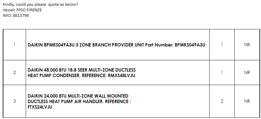 【询价】船舶备件—DAIKIN备件（CK-C20240606-13）询价-泰州昌宽社区-报价采购-船用采购网-船舶物料采购-船务服务-一站式船用设备供应服务