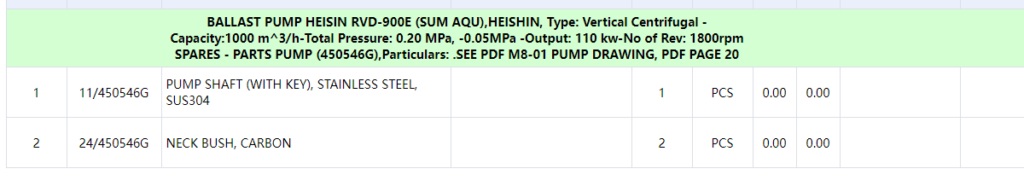 【询价】船舶备件—泵轴、碳颈衬套（CK-C20240618-02）询价-泰州昌宽社区-报价采购-船用采购网-船舶物料采购-船务服务-一站式船用设备供应服务