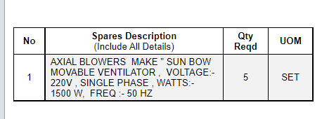 【询价】船舶备件—轴流式鼓风机（CK-J20240619-06）询价-泰州昌宽社区-报价采购-船用采购网-船舶物料采购-船务服务-一站式船用设备供应服务