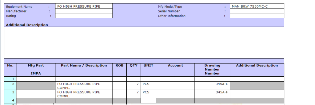 【询价】船舶备件—高压管道组件（CK-R20240625-10）询价-泰州昌宽社区-报价采购-船用采购网-船舶物料采购-船务服务-一站式船用设备供应服务