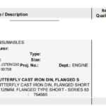船舶备件—法兰连接蝶形铸铁阀门（CK-Y20240611-11）询价-船用采购网-船舶物料采购-船务服务-一站式船用设备供应服务