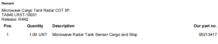 【询价】船舶备件—传感器货物和倾斜度（CK-R20240612-10）询价-泰州昌宽社区-报价采购-船用采购网-船舶物料采购-船务服务-一站式船用设备供应服务