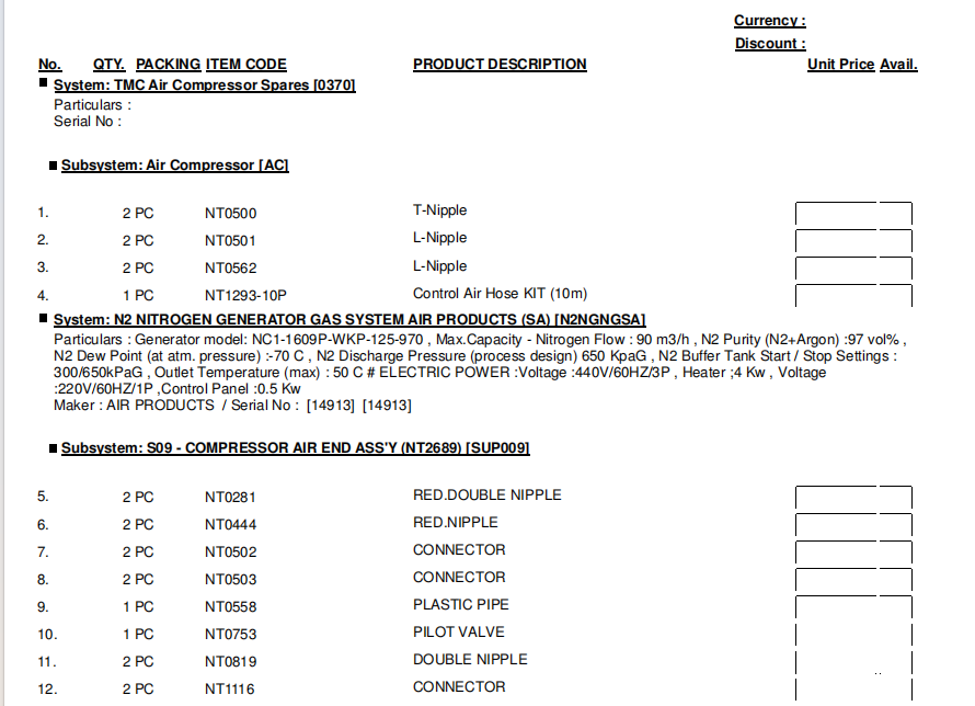 【询价】船舶备件—AIR备件（CK-R20240613-05）询价-泰州昌宽社区-报价采购-船用采购网-船舶物料采购-船务服务-一站式船用设备供应服务
