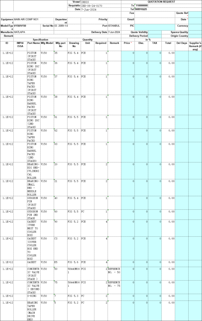 【询价】船舶备件—HATLAPA备件（CK-R20240614-03）询价-泰州昌宽社区-报价采购-船用采购网-船舶物料采购-船务服务-一站式船用设备供应服务
