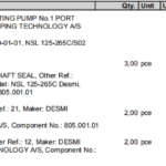 船舶备件—DESMI备件（CK-L20240618-01）询价-船用采购网-船舶物料采购-船务服务-一站式船用设备供应服务