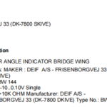 船舶备件—舵角指示桥翼（CK-R20240624-09）询价-船用采购网-船舶物料采购-船务服务-一站式船用设备供应服务