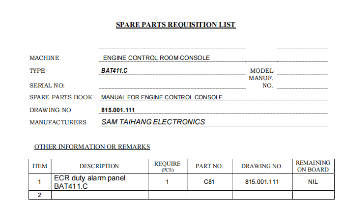 【询价】船舶备件—报警面板（CK-R20240626-16）询价-泰州昌宽社区-报价采购-船用采购网-船舶物料采购-船务服务-一站式船用设备供应服务