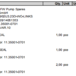 船舶备件—ALLWEILER备件（CK-L20240604-05）询价-船用采购网-船舶物料采购-船务服务-一站式船用设备供应服务