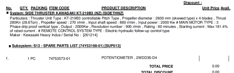 【询价】船舶备件—电位计（CK-R20240605-12）询价-泰州昌宽社区-报价采购-船用采购网-船舶物料采购-船务服务-一站式船用设备供应服务