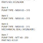 船舶备件—泵备件（CK-C20240712-08）询价-船用采购网-船舶物料采购-船务服务-一站式船用设备供应服务