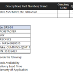 船舶备件—CUMMINS涡轮组件（CK-C20240709-07）询价-船用采购网-船舶物料采购-船务服务-一站式船用设备供应服务