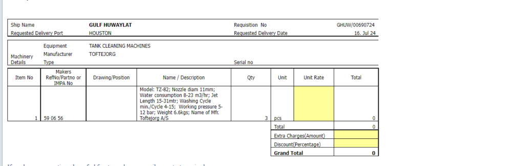 【询价】船舶备件—TOFTEJORG备件（CK-R20240717-14）询价-泰州昌宽社区-报价采购-船用采购网-船舶物料采购-船务服务-一站式船用设备供应服务