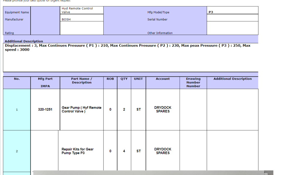 【询价】船舶备件—BOSH备件（CK-R20240715-04）询价-泰州昌宽社区-报价采购-船用采购网-船舶物料采购-船务服务-一站式船用设备供应服务