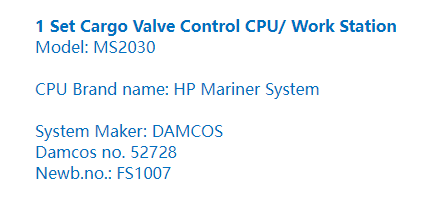 【询价】船舶备件—货阀控制CPU/工作站（CK-C20240716-03）询价-泰州昌宽社区-报价采购-船用采购网-船舶物料采购-船务服务-一站式船用设备供应服务