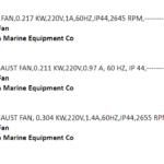 船舶备件—排气扇（CK-J20240717-05）询价-船用采购网-船舶物料采购-船务服务-一站式船用设备供应服务
