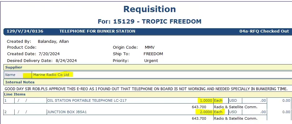 【询价】船舶备件—加油站便携式电话/接线盒（CK-Y20240731-01）询价-泰州昌宽社区-报价采购-船用采购网-船舶物料采购-船务服务-一站式船用设备供应服务