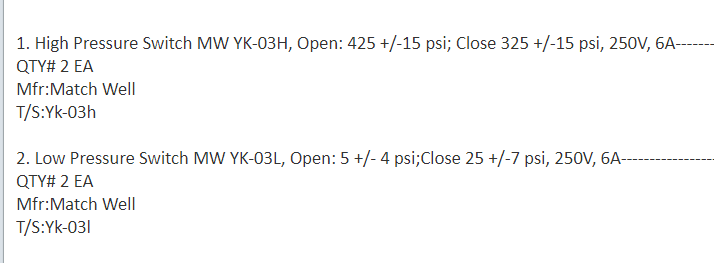 【询价】船舶备件—高压/低压开关（CK-J20240717-03）询价-泰州昌宽社区-报价采购-船用采购网-船舶物料采购-船务服务-一站式船用设备供应服务