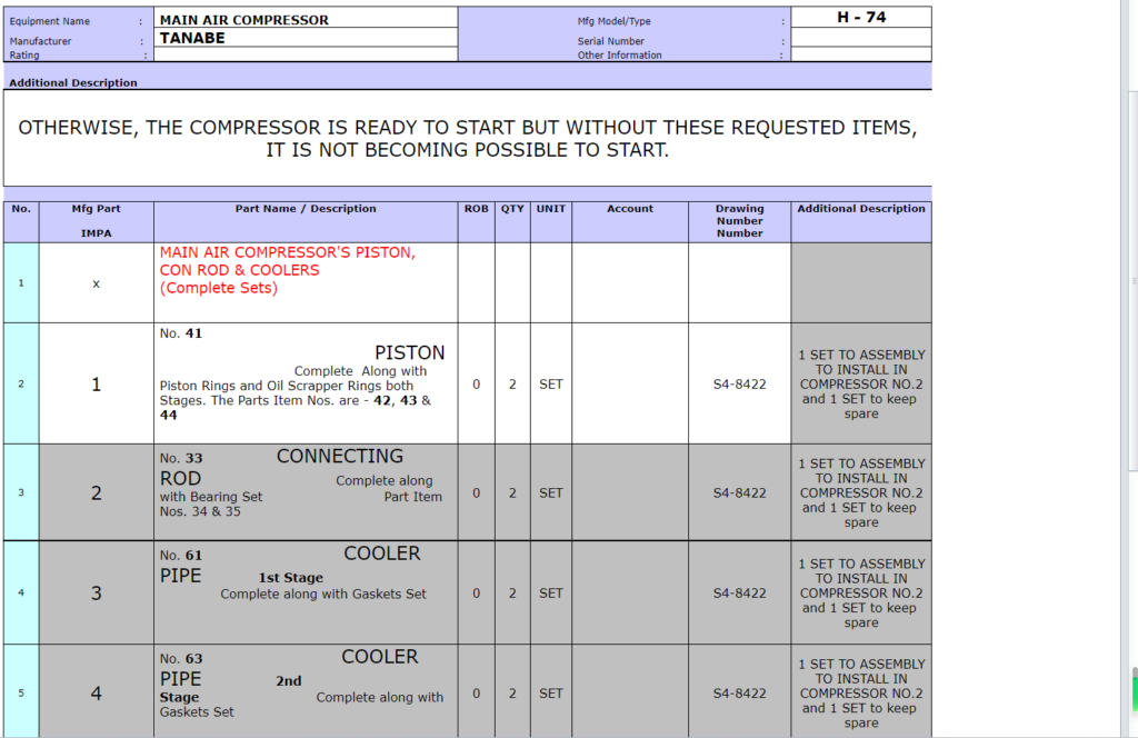 【询价】船舶备件—TANABE备件（CK-R20240701-09）询价-泰州昌宽社区-报价采购-船用采购网-船舶物料采购-船务服务-一站式船用设备供应服务