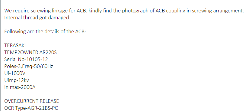 【询价】船舶备件—ACB备件（CK-J20240701-15）询价-泰州昌宽社区-报价采购-船用采购网-船舶物料采购-船务服务-一站式船用设备供应服务