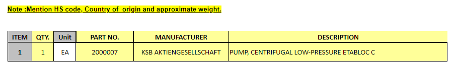 【询价】船舶备件—KSB备件（CK-J20240730-11）询价-泰州昌宽社区-报价采购-船用采购网-船舶物料采购-船务服务-一站式船用设备供应服务