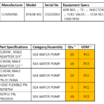 船舶备件—CUMMINS备件（CK-J20240729-02）询价-船用采购网-船舶物料采购-船务服务-一站式船用设备供应服务