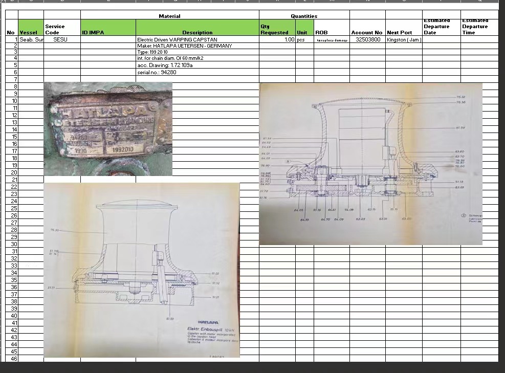 【询价】船舶备件—电动绞盘（CK-J20240723-28）询价-泰州昌宽社区-报价采购-船用采购网-船舶物料采购-船务服务-一站式船用设备供应服务