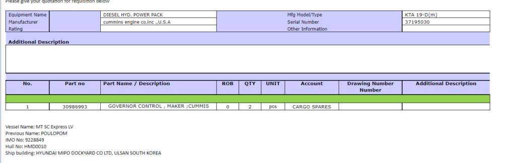 【询价】船舶备件—调速器控制（CK-R20240708-08）询价-泰州昌宽社区-报价采购-船用采购网-船舶物料采购-船务服务-一站式船用设备供应服务