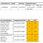 船舶备件—CUMMINS备件（CK-J20240729-02）询价-船用采购网-船舶物料采购-船务服务-一站式船用设备供应服务