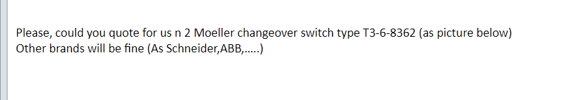 【询价】船舶备件—Moeller转换开关（CK-J20240729-06）询价-泰州昌宽社区-报价采购-船用采购网-船舶物料采购-船务服务-一站式船用设备供应服务