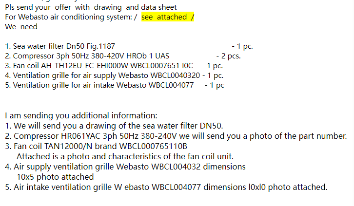 【询价】船舶备件—WEBASTO备件（CK-J20240716-04）询价-泰州昌宽社区-报价采购-船用采购网-船舶物料采购-船务服务-一站式船用设备供应服务