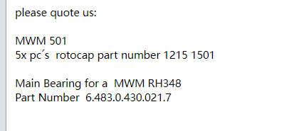【询价】船舶备件—主轴承（CK-R20240701-10）询价-泰州昌宽社区-报价采购-船用采购网-船舶物料采购-船务服务-一站式船用设备供应服务