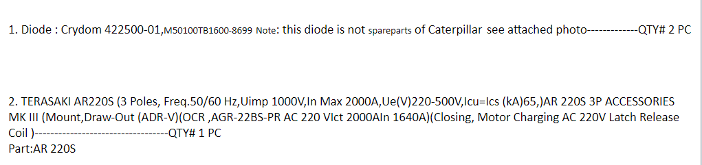 【询价】船舶备件—二极管（CK-J20240712-04）询价-泰州昌宽社区-报价采购-船用采购网-船舶物料采购-船务服务-一站式船用设备供应服务