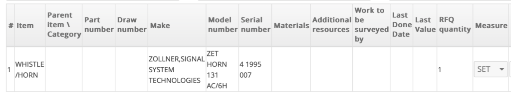 【询价】船舶备件—哨子/喇叭（CK-R20240719-11）询价-泰州昌宽社区-报价采购-船用采购网-船舶物料采购-船务服务-一站式船用设备供应服务