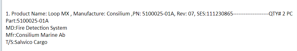 【询价】船舶备件—火灾探测系统（CK-J20240710-03）询价-泰州昌宽社区-报价采购-船用采购网-船舶物料采购-船务服务-一站式船用设备供应服务