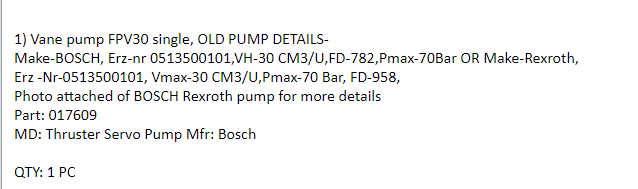 【询价】船舶备件—叶片泵（CK-J20240709-29）询价-泰州昌宽社区-报价采购-船用采购网-船舶物料采购-船务服务-一站式船用设备供应服务