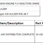 船舶备件—启动空气分配器完成（CK-C20240716-06）询价-船用采购网-船舶物料采购-船务服务-一站式船用设备供应服务