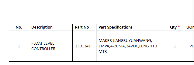 【询价】船舶备件—浮子液位控制器（CK-J20240730-01）询价-泰州昌宽社区-报价采购-船用采购网-船舶物料采购-船务服务-一站式船用设备供应服务