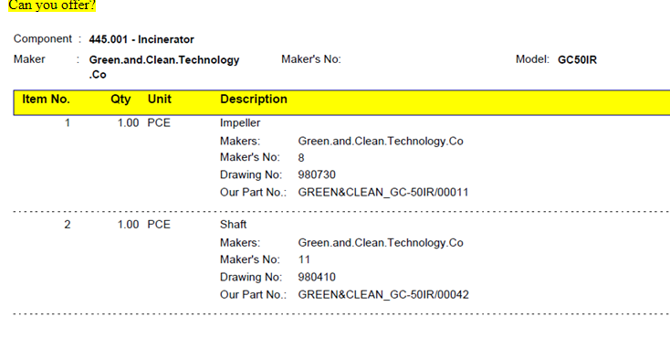 【询价】船舶备件—叶轮/轴（CK-J20240704-05）询价-泰州昌宽社区-报价采购-船用采购网-船舶物料采购-船务服务-一站式船用设备供应服务