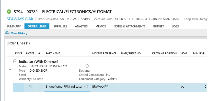 【询价】船舶备件—桥翼转速指示器（CK-J20240730-03）询价-泰州昌宽社区-报价采购-船用采购网-船舶物料采购-船务服务-一站式船用设备供应服务