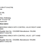 船舶备件—右侧带控制阀的系泊绞车（CK-R20240710-04）询价-船用采购网-船舶物料采购-船务服务-一站式船用设备供应服务