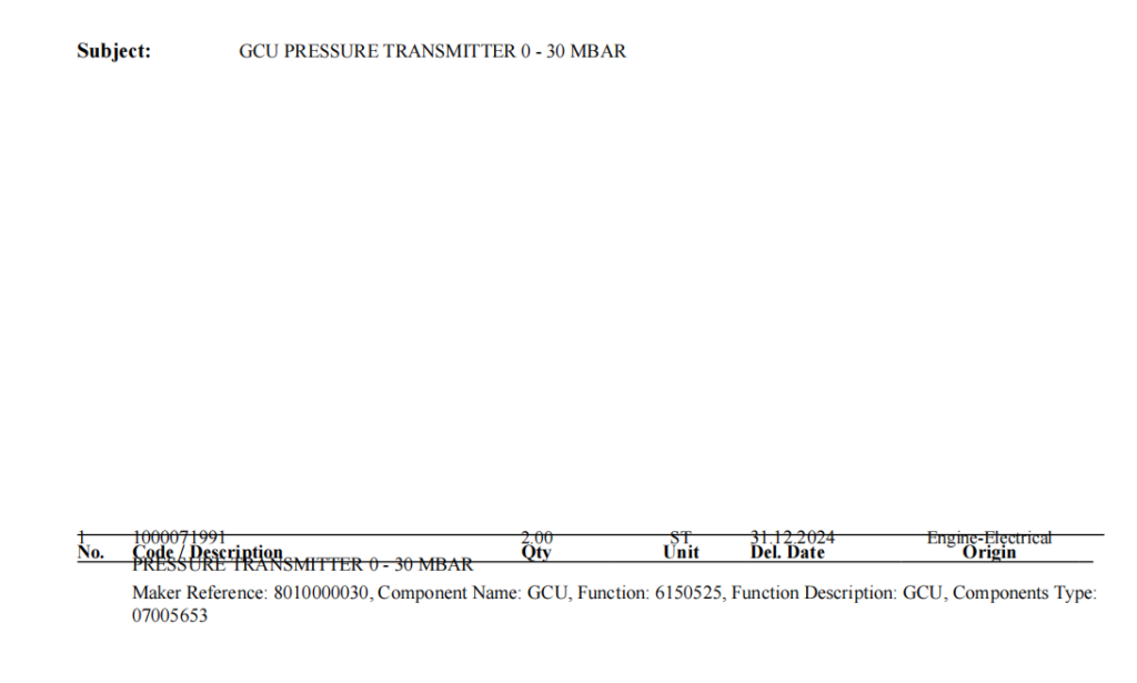 【询价】船舶备件—压力变送器（CK-R20240711-01）询价-泰州昌宽社区-报价采购-船用采购网-船舶物料采购-船务服务-一站式船用设备供应服务