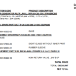 船舶备件—ALFA备件（CK-R20240717-01）询价-船用采购网-船舶物料采购-船务服务-一站式船用设备供应服务