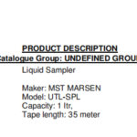 船舶备件—液体取样器（CK-R20240719-15）询价-船用采购网-船舶物料采购-船务服务-一站式船用设备供应服务