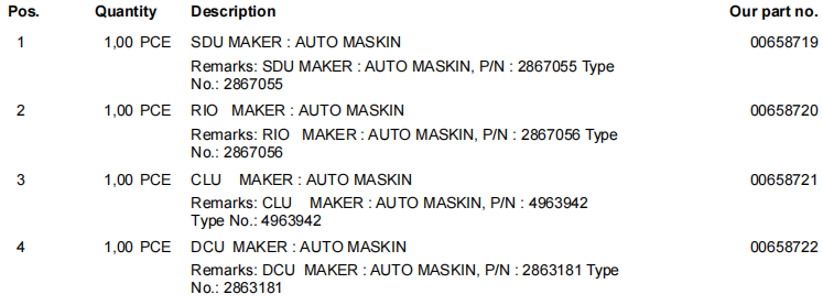 【询价】船舶备件—AUTO MASKIN备件（CK-R20240722-13）询价-泰州昌宽社区-报价采购-船用采购网-船舶物料采购-船务服务-一站式船用设备供应服务