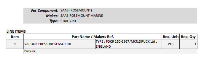 【询价】船舶备件—蒸汽压力传感器（CK-R20240725-01）询价-泰州昌宽社区-报价采购-船用采购网-船舶物料采购-船务服务-一站式船用设备供应服务