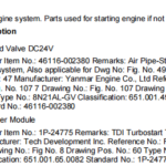 船舶备件—YANMAR/TECH备件（CK-R20240730-16）询价-船用采购网-船舶物料采购-船务服务-一站式船用设备供应服务