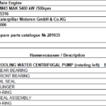 船舶备件—冷却水离心泵备件（CK-J20240708-16）询价-船用采购网-船舶物料采购-船务服务-一站式船用设备供应服务
